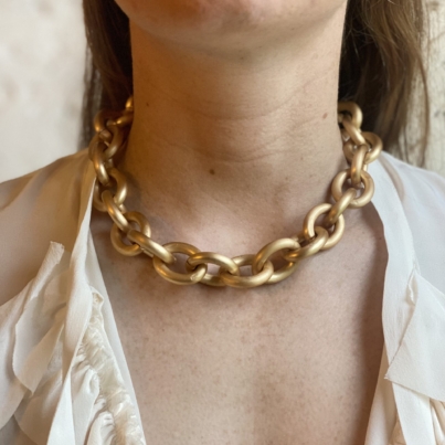 Choker: collana girocollo oro opaco